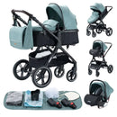 Luxury Baby Stroller 3 in 1 Portable Travel Baby Carriage Fold Pram High Landscape Aluminum Frame Newborn Infant Stroller