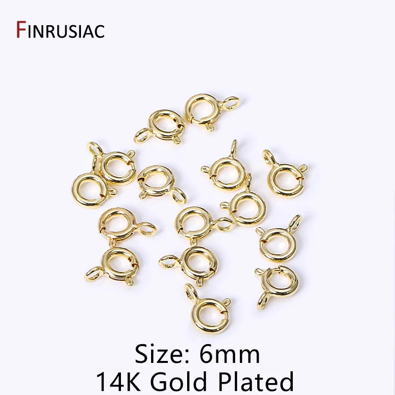 14k/18k Gold Plated Brass 10mm 12mm Lobster Clasps For Jewelry Making, Handmade DIY Jewelry Necklace Accessories Wholesale