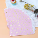 12 Stück Papiertüten Süße Gastgeschenke Weiß Violett Kraftfolie Herz Geschenktasche Geburtstag Hochzeit Bonbontüte Kekstüten Goldprägung Aufkleber