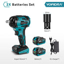 YOFIDRA 1/2" 1000N.M Brushless Electric Impact Wrench Handheld Cordless Car Screwdriver Drill Socket Set For Makita Battery Pin