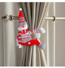 Christmas Curtain Buckle Decor Santa Claus Elk Snowman Cartoon Home Ornament Gift New Year Holiday Window Decoration Accessories