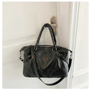 Wine Red Handbag for Women Large Capacity Pu Leather Ladies Armpit Shoulder Bags Sewing Thread Pattern Female Hobo Crossbody Bag