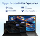 Teclast F17Plus Laptop, 17,3 Zoll, für Intel N150, 16 GB RAM 512 GB SSD, Windows 11 Pro, Notebook mit 180° Rotation, Mini-HDMI, beleuchtete Tastatur