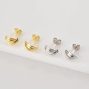 ANDYWEN 100% 925 Sterling Silver Gold Three Screw Piercing CZ Clips New 2022 Pendientes Women Wedding Fine Jewelry
