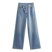 The Offset Code | Asymmetric Wide-Leg Japanese Denim Jeans