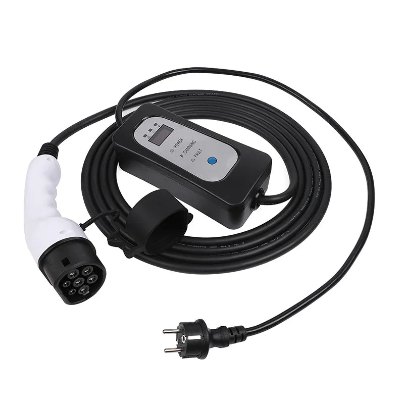 Type 1 J1772 or Type 2 EV charger schuko plug EVSE Charging EV cable for nissan leaf electric vehicle 16A 13A 10A 8A