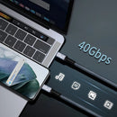 UGOURD USB4 Kabel 40 Gbit/s 240 W Thunderbolt 4 Typ C Schnellladekabel Thunderbolt3 USB C auf C Datenübertragungskabel für eGPU 2m