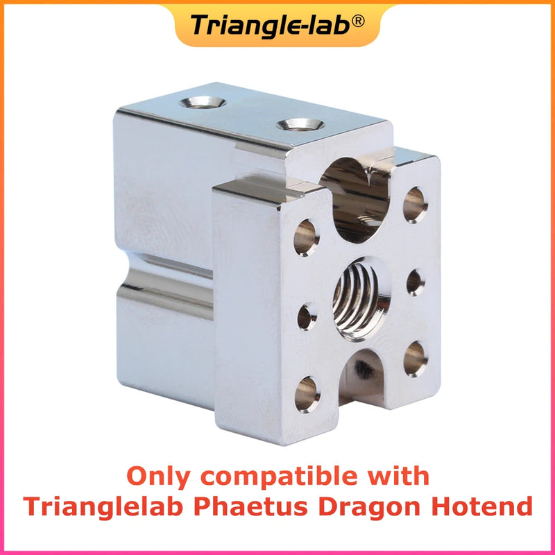 Trianglelab T-Volcano Dragon Plated Copper HeaterBlock Compatible With Trianglelab and Phaet Dragon Hotend 3d printer HEAT BLOCK