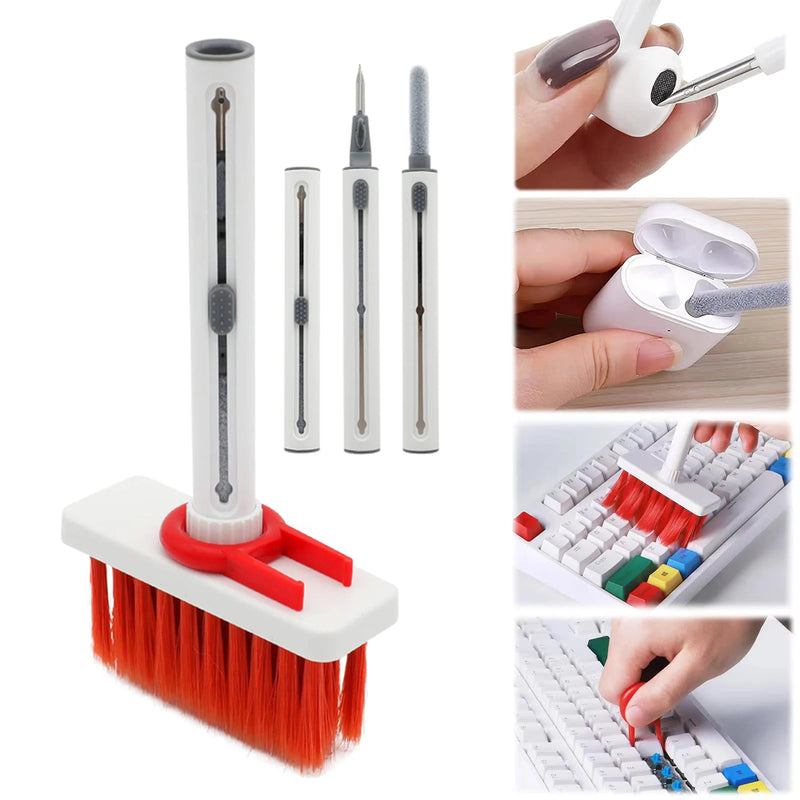 5-in-1 Keyboard Cleaning Brush Earphone Cleaning Pen Computer  Cleaning tools Cleaner keycap Puller kit for PC Airpods Pro 1 2