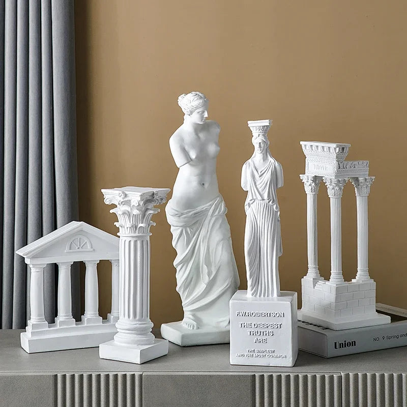 Nordic Decoration Accessories Creative Classic Greek Architectural Sculpture Goddess Statues for Decoration Nordic Style Decor