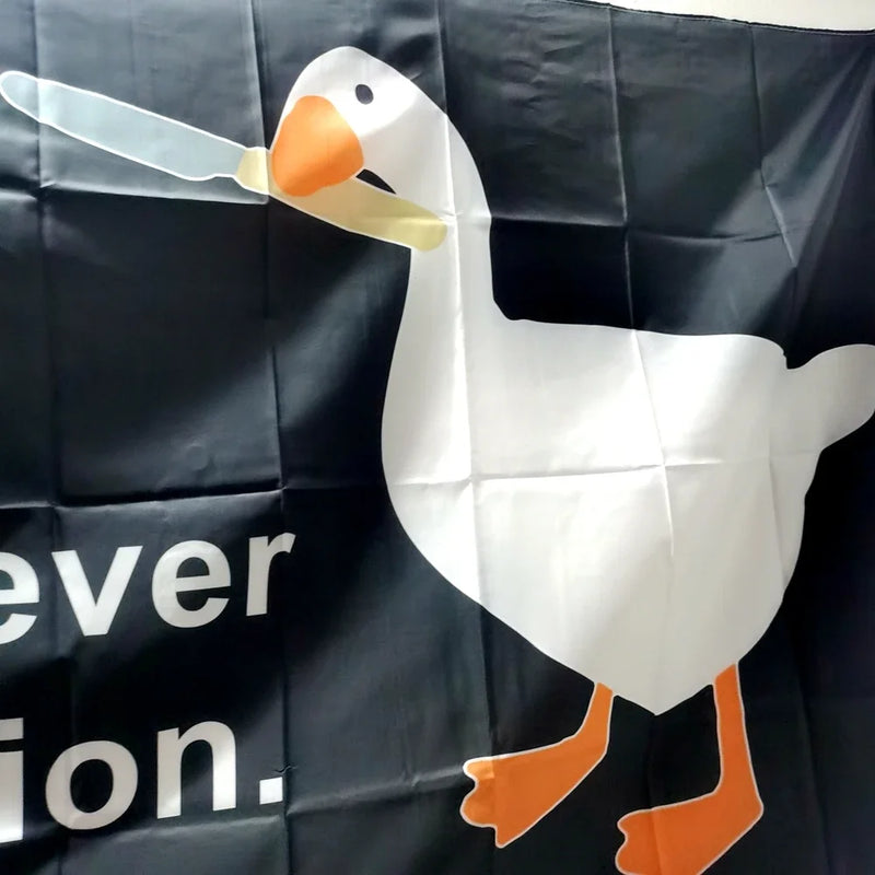 Peace Was Never An Option Goose Flag Funny Banners Outdoor Indoor Decor 90x150cm Polyester