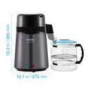 SucceBuy Wasserdestilliergerät 4L 1.05 Gallonen Reinwasser-Filter für zu Hause Arbeitsplatte 750W Destilliertes Wasserbereiter Edelstahl