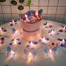 1.5M Butterfly Lights String 10LED Battery Operated Outdoor Fairy Night Lamp Room Garland Curtain Wedding Birthday Party Decor