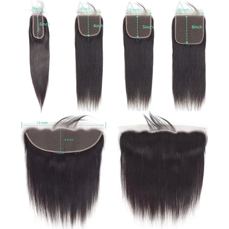 Straight 4x4 5x5 6x6 Closure Human Hair 13x4 Ear To Ear Transparent Frontal Lace Only 2x6 HD Lace Closure 3-5 Days Delivery