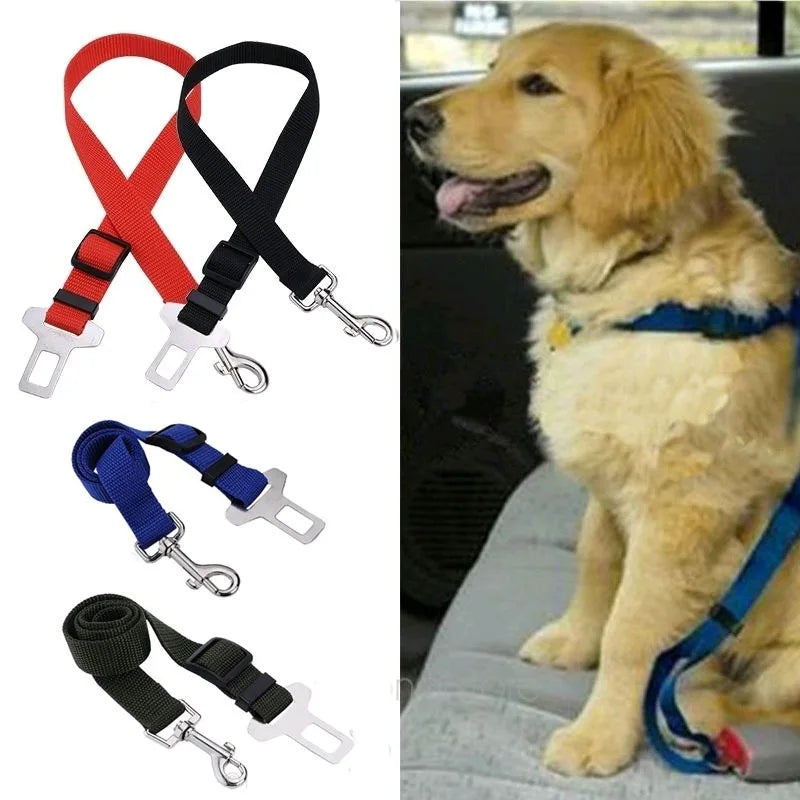 Car Seat Belt Pet Dog Leash Adjustable Lead Leash Safety Travel Clip Puppy Collar Leash Pet Supplies Dog Accessories Dropship