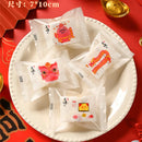 2025 Chinese New Year Snowflake Crispy Packaging 100Pcs 7x10cm Baking Cookie Machine Sealed Candy Bags