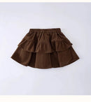 2025 Autumn and Winter New Girls Corduroy Skirt Children Trendy Cake Skirt Pleated Skirt with Safety Pants