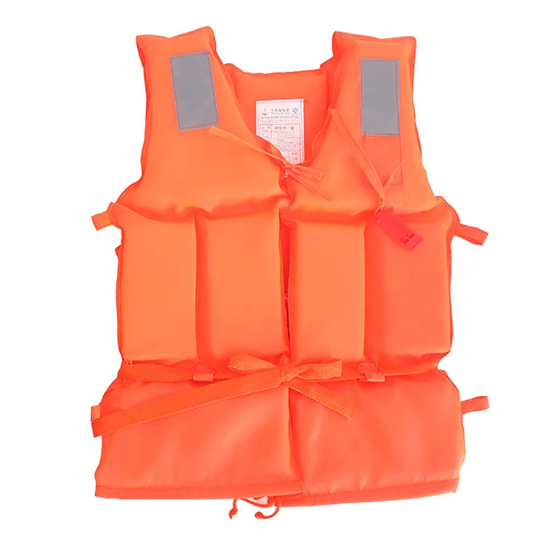 Orange Adult Childen Foam Flotation Swimming Life Jacket Vest With Whistle Boats Fishing Vest Swimming Drifting Vest