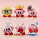 8pcs Anime Games Kirby Action Figures Toys Pink Cartoon Kawaii Kirby PVC Cute Figure Action Toy Christmas Gift for Children