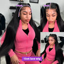 30 40 Inch Bone Straight 13x6 13x7 Transparent Lace Front Wig 250 Density 13x4 HD Lace Frontal Wigs Human Hair 6x6 CLosure Wig