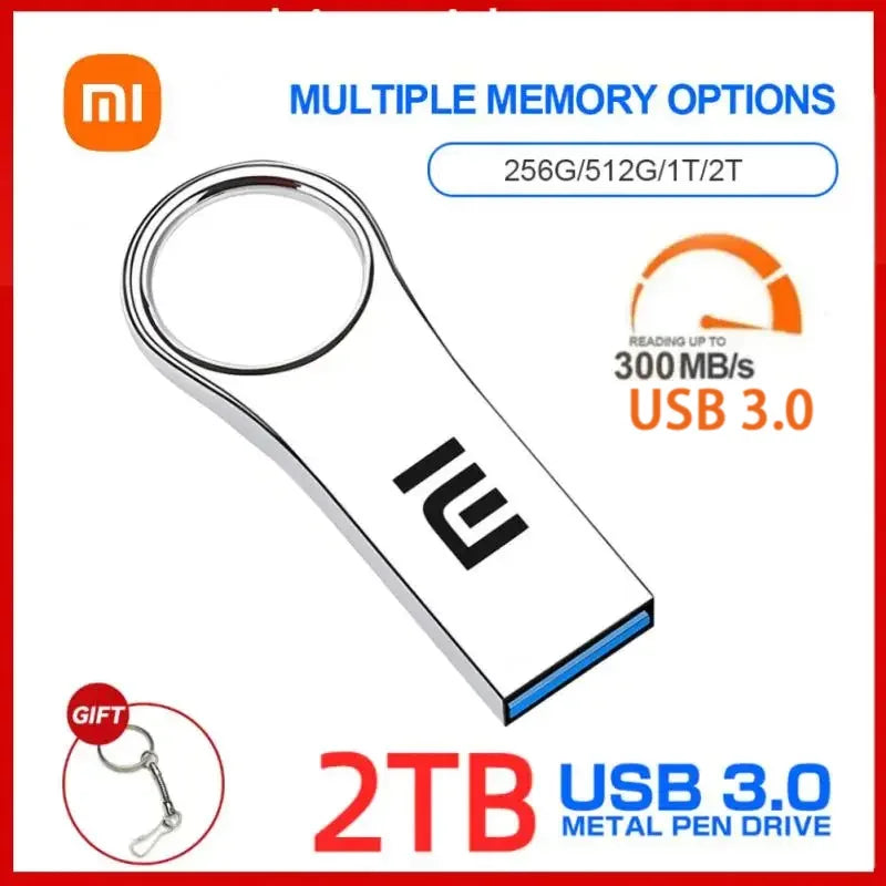 Xiaomi Original 2TB USB 3.0 Pen Drive High Speed Flash Drive 1TB USB Memory Stick 512TB Flash Pendrive Metal Memoria USB Disk