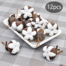 12 Artificial Kapok Natural Dried Flowers Simulation Cotton Wedding Room Easter Decoration Supplies DIY Wreath Bouquet Gift Box