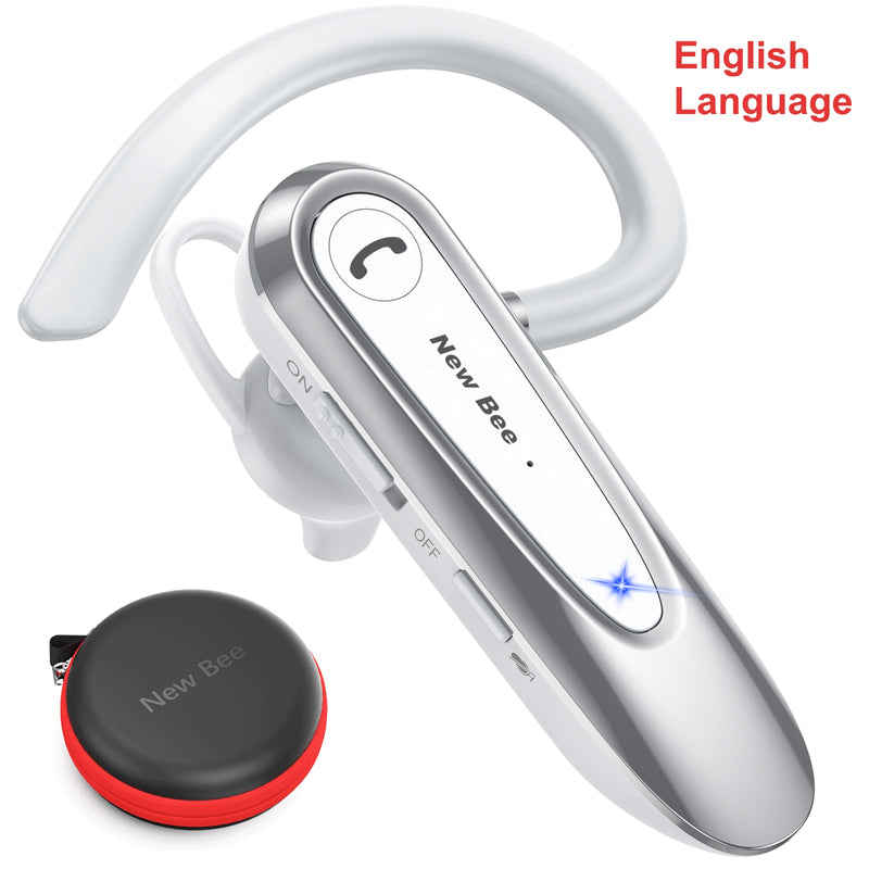 New Bee B45 Bluetooth 5.0 Headset Wireless Earphone Headphones with Dual Mic Earbuds Earpiece CVC8.0 Noise Reduction for Driving