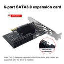 PCIe 1X SATA 3.0 6 Ports Expansion Card PCI-E Controller Card Gen 3 6Gbps ASM1064 Chip Supports 4X 8X 16X For Windows