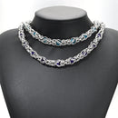 1 Meter 10mm Width Stainless Steel Chunky Knot Silicone Beads Chains for DIY Hip Hop Necklaces Jewelry Making Findings  Supplies