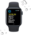 Apple Watch SE (2. Generation) (GPS + Cellular, 44mm) – Mitternacht Aluminiumgehäuse mit Mitternacht Sportarmband, M/L (Zertifiziert Generalüberholt)