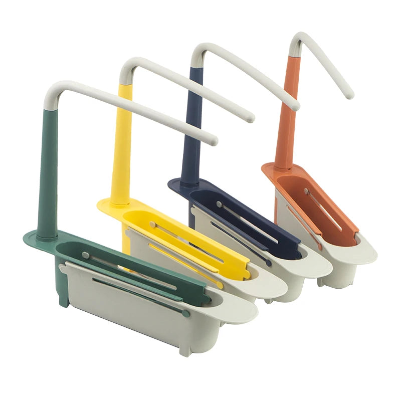 Telescopic Sink Shelf Kitchen Sink Drain Rack Storage Basket Kitchen Gadgets Accessories Tool Sinks Organizer Soap Sponge Holder