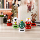 ZK30 Car Christmas Home Decoration Car Accessories Cute Solar Powered Dancing Swinging Bobble Doll Toy Cartoon ornaments gift