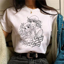 Candy Candy Kawaii T-shirt Casual Round Neck Short Sleeved Women's Fashionable Loose Short Sleeved Trendy Women's Clothing Tops