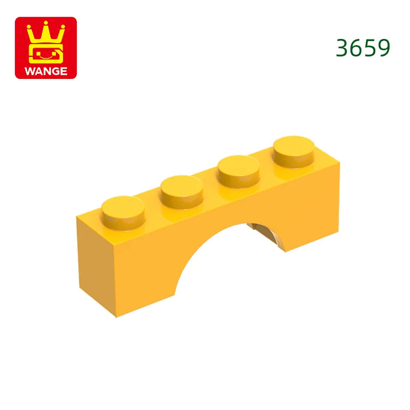 Wange 81Pcs/Lot 3659 1x4x2 Flat Arch Building Blocks MOC Construction Accessories Parts Compatible with Brick Children Toys Gift