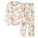 Big Size M-5XL Spring Knitted Cotton Pijamas Two Piece Set Long Sleeved Women Pyjamas Ladies Sleepwear Cute Cartoon Pijamas