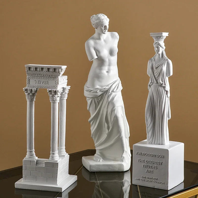 Nordic Decoration Accessories Creative Classic Greek Architectural Sculpture Goddess Statues for Decoration Nordic Style Decor