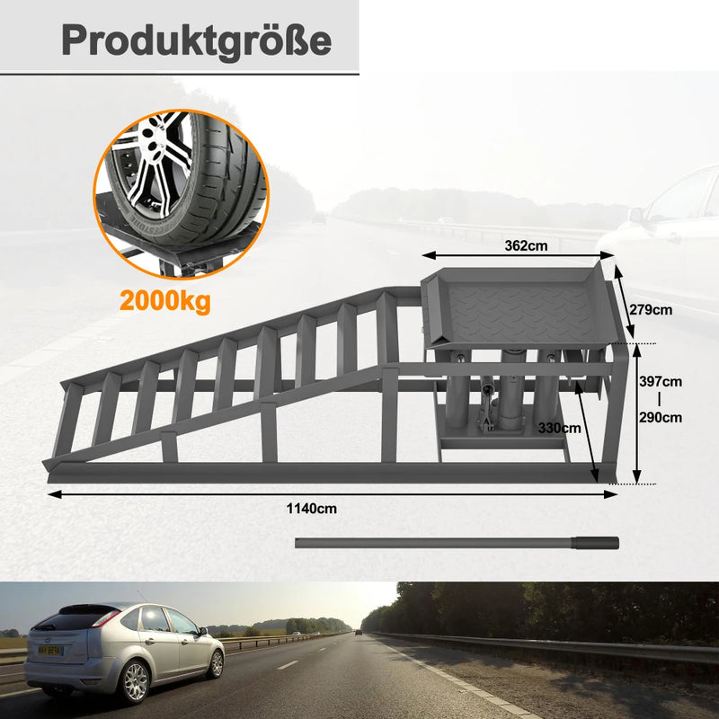 [Shipping within EU in 3-5 days] 2T/3T/5T, 2pcs Car Loading Ramp Height Adjustable Ramp Jack, Loading Ramp Set Lifting Platform