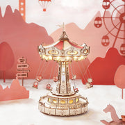 The Carousel Note | Rokr Vintage Swing Ride 3D Mechanical Music Box
