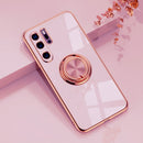 Luxuriöse, magnetische Silikonhülle mit Beschichtung für Huawei P30 P40 Pro P20 Mate 20 P30Pro Honor 20 Pro Weiche Hülle Ständer Ringhalter