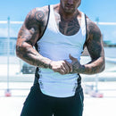 Quick Dry Sleeveless T-Shirt Men Running Sport Skinny Short Tee Shirt Male Gym Fitness Bodybuilding Workout Tee Tops Breathable