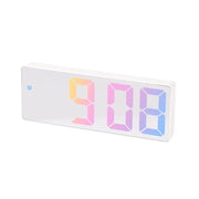 Sprachgesteuerter Farb-Digitalwecker mit Temperatur- und Datumsanzeige, Nachtmodus, Schlummerfunktion, Tischuhr, Anti-Stör-Funktion, 12/24-Stunden-LED-Uhr