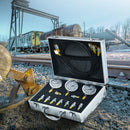 SucceBuy Hydraulic Pressure Test Kit Excavator Hydraulic Test Gauge Set with Carrying Case for Excavator Tractors Machinery