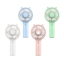 USB Handheld Mini Fan USB Rechargeable Cooling Fans Cute Portable Night Light Summer Small Pocket Fan Cartoon Mute Fans