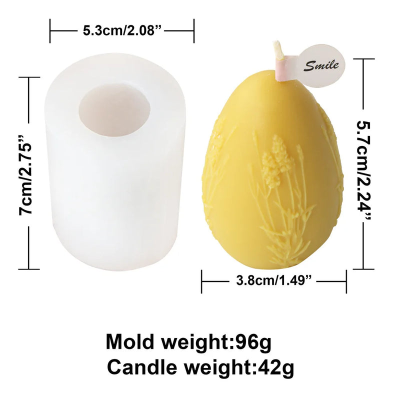 Easter Embossed Silicone Mould Easter Egg Candle Molds Diy Aromatherapy Plaster Graffiti Eggs Candle Making Kit Diy Craft Tools