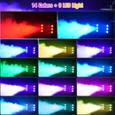 U'King 1500W Smoke Machine RGB 6 LED Fog Machine with Remote Control DJ Disco Christmas Stage Effect Wedding Fogger Machine