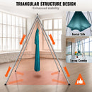 SucceBuy Aerial Yoga Frame & Hammock 9.67FT Professional Yoga Swing Stand w/6.6 Yards Aerial Silks Max 551lbs Indoor Aerial Rig