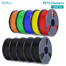 SUNLU 10KG PETG/ABS Filamente 10 Rollen 3D-Filament 1KG/Rolle 1.75mm 100% Filament ordentlich aufgereiht für den 3D-Druck aus der EU USA