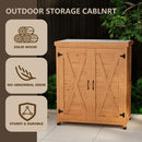 Potting Bench with Storage Cabinet and Metal Table Top for Outdoor Patio,Outdoor Work Station Table, Versatile Use