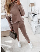 Autumn Women Tracksuit Sweatshirt Drawstring Pants Suit Female 2022 Fashion Ladies Casual Loose Long Sleeve Pullover Sports Set