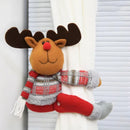 Christmas Curtain Buckle Decor Santa Claus Elk Snowman Cartoon Home Ornament Gift New Year Holiday Window Decoration Accessories